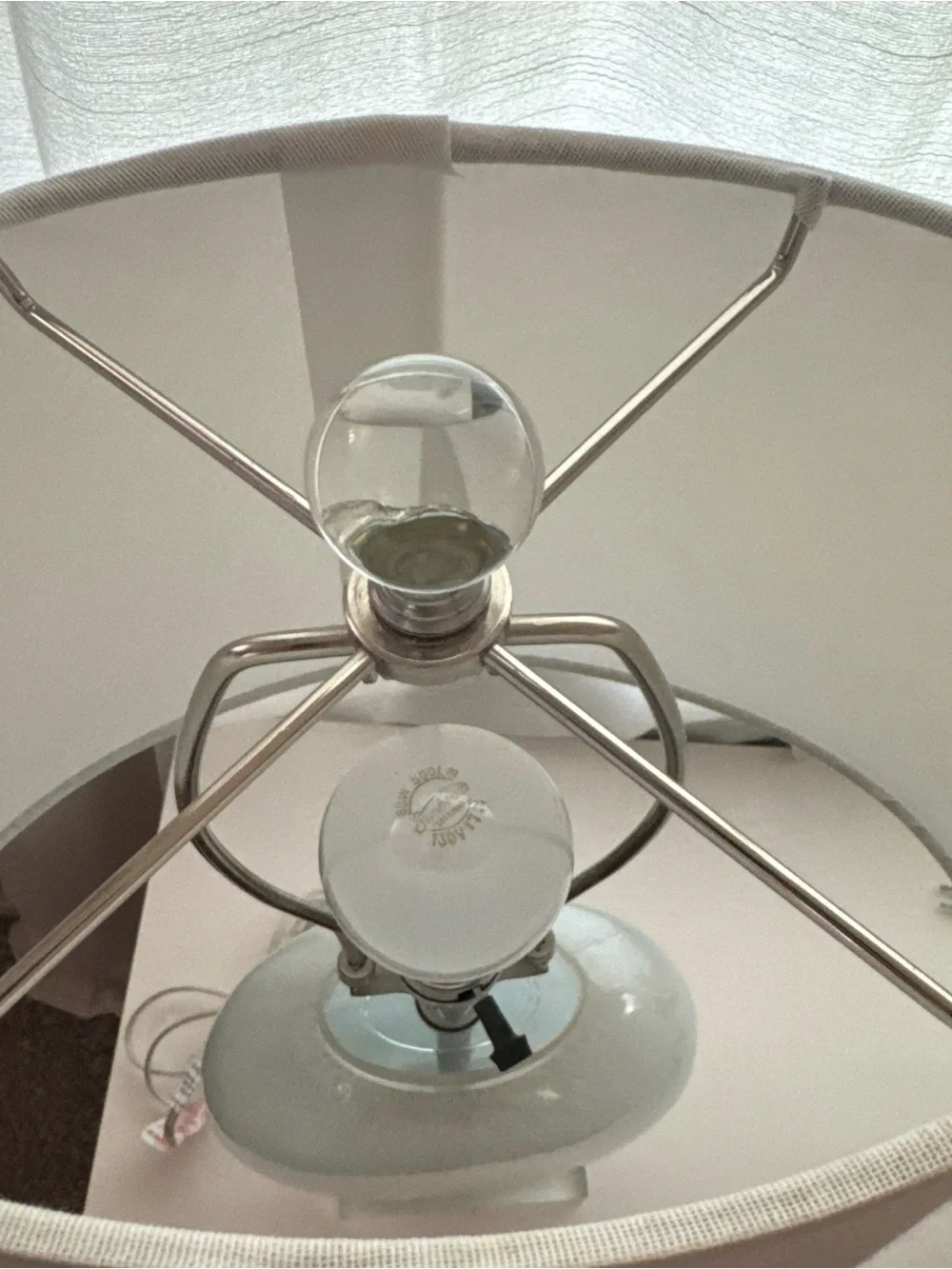 Pottery Barn Pair of Sea Glass Blue Ceramic Table Lamps